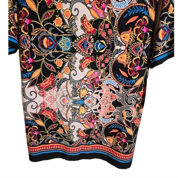 ECI New York Women Paisley Sheath Dress Bell Sleeves Multicolor XS - Picture 5 of 11